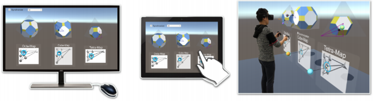 Effect of Display Platforms on Spatial Knowledge Acquisition and Engagement: An Evaluation with 3D Geometry Visualizations