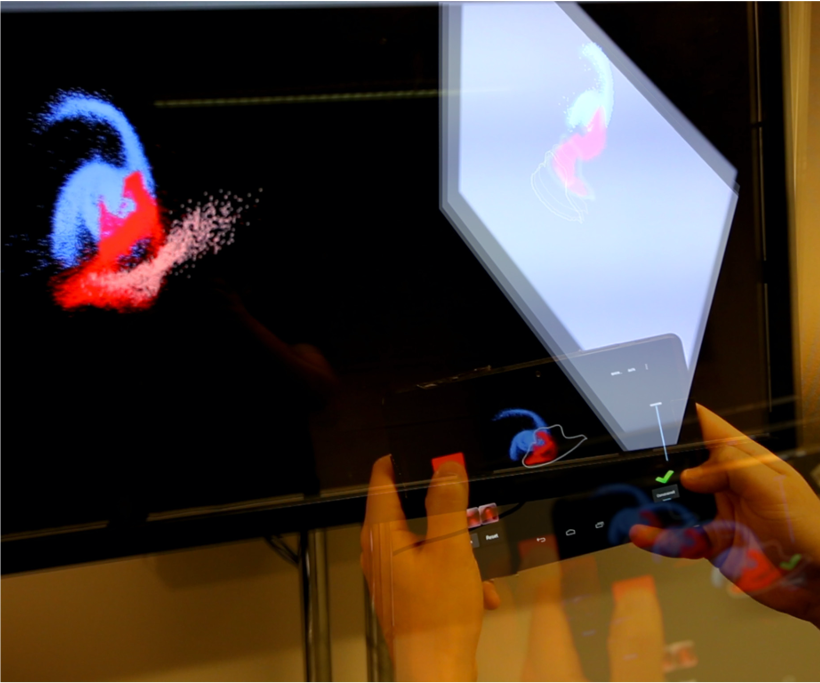 Hybrid Touch/Tangible Spatial 3D Data Selection