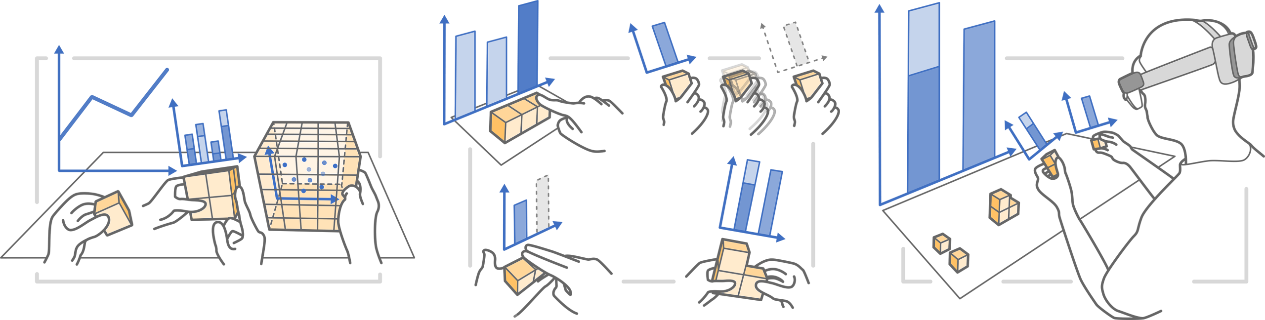 Data Cubes in Hand: A Design Space of Tangible Cubes for Visualizing 3D Spatio-Temporal Data in Mixed Reality